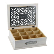 Rectangular 12-seater elettra wooden coffee box cm32x26h9,5