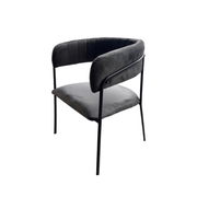 Key chair in smoky gray fabric and anthracite structure