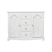 Sideboard in MDF two doors four drawers Bianca BLANC 100x40x h80 cm