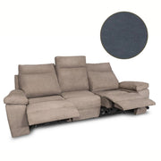 Milano 3 seater sofa 2 manual recliners gray