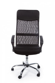 Dakar faux leather office armchair with black armrests