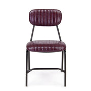 Vintage bordeaux Debbie chair in eco-leather