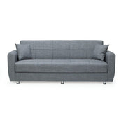 Three-seater sofa bed with ROTTERDAM container in Gray fabric 228x90x h89 cm