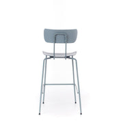 Polypropylene stool with light blue seat