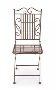 Folding steel chair Brown MELANIE 38x51x h92 cm