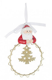 4x Santa Pendant Hairpin