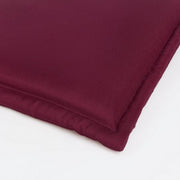 Cushion in burgundy Poly fabric 3 seater bench