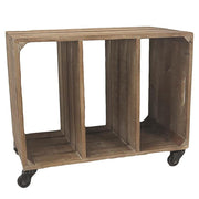 Mobile Console with wheels and 3 compartments
