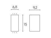 Applique 2 Lights Gu10 steel bobo line