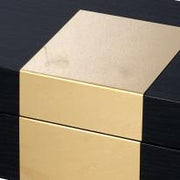 Rectangular black wooden box 1-2 cm31x20h10