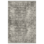 Non-slip chenille carpet Vadi gray geometric decoration 160x230