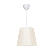 Conic pendant lamp ASZ0778 in beige fabric