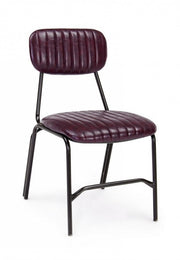 Vintage bordeaux Debbie chair in eco-leather