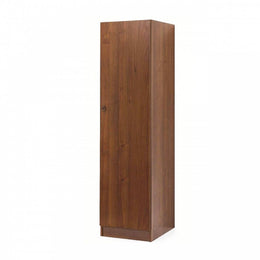 Modular wardrobe for bedroom 1 door Antique Walnut Cm 45x60xH 180