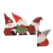 Red wooden Santa Claus 12,8x5h8,5 cm