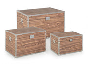 Set of 3 brown elegance trunks
