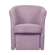 Fabric armchair with removable pouf DJERBA Antique Pink 63,5x 62,5x h76 cm