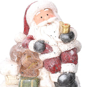 White santa claus resin led fireplace cm27,5x23h51