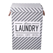 Gray laundry basket with lid cm40x30h60