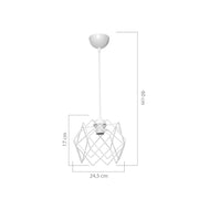 Koza MDL4327 white cage pendant lamp