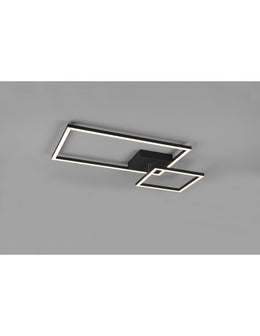 Adjustable Squared Ceiling Light Led Dimmer 4000K Pan Black Trio Lighting