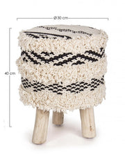 Yucatan Nat-Black Stool D30