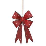 Red metal bow cm25x15,5h4