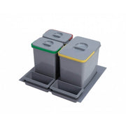 Pratiko600 under-sink waste bin with three buckets
