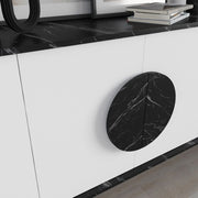 Gora 180x35.6x82 cm Bendir Structure Sideboard with White Doors