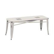 Antique white Bristol iron bench