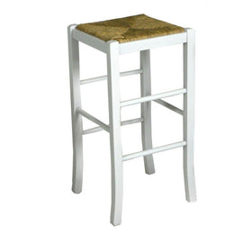 Venus wooden stool in white lacquered beech cm42x37,5h73 made in Italy