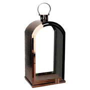 Metal lantern 1-3 copper rectangular cm25x26h49-56