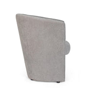 Armchair in wood and light gray fabric BELIZE 64,5x63x h76 cm