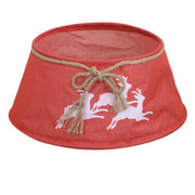 Round red reindeer folding tree base cover cm ø56h25