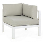 Marinel white garden corner armchair