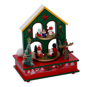 Wooden music box green house cm12x17h22