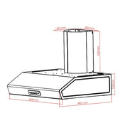 Stylish and Powerful 60 Stainless Steel Maestrale Hood with Chimney