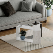Trio living room table in white concrete colour