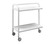 Beverage trolley in white metal 40x75x80h cm