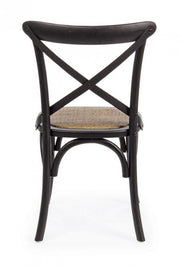 Retro Black Elm Cross chair