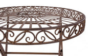 Melanie rustic brown metal table