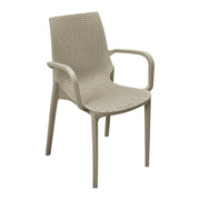 Nirvana armchair in beige polypropylene with rattan effect