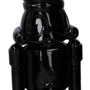 Glossy black lacquered resin soldier cm8,5x8h38