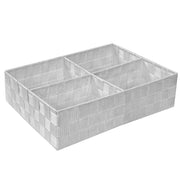 White polyester drawer 4 compartments cm37x27h10