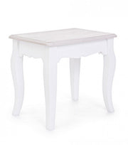Shabby bedside table in white MDF CHARLENE 41x30x h38 cm
