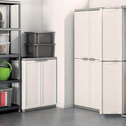 Low cabinet in resin JOLLY R16 TNT White and Gray 68x39x h85 cm