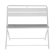 Rovigo iron garden bench folding white 94 x 51 x h 86 cm