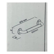 Safety Handrail 67 cm for Disabled in White