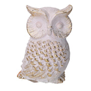 White resin owl cm14x14h19