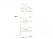 Emily classic corner cabinet with 3 shelves